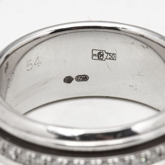 Piaget Possession Diamonds 18K White Gold Ring Size 54 - Picture 6 of 7